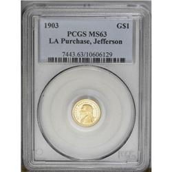1903 G$1 Louisiana Purchase/Jefferson MS63 PCGS. A spl 1903[G$1] Louisiana Purchase/Jefferson MS63 P