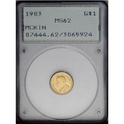 1903 G$1 Louisiana Purchase/McKinley MS62 PCGS. This l 1903[G$1] Louisiana Purchase/McKinley MS62 PC