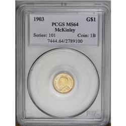 1903 G$1 Louisiana Purchase/McKinley MS64 PCGS. An imm 1903[G$1] Louisiana Purchase/McKinley MS64 PC