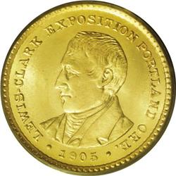 1905 G$1 Lewis and Clark MS64 PCGS. Radiantly lustrous 1905[G$1] Lewis and Clark MS64 PCGS.