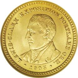1905 G$1 Lewis and Clark MS65 NGC. Congressional legis 1905[G$1] Lewis and Clark MS65 NGC.