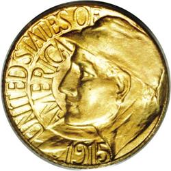 1915-S G$1 Panama-Pacific Gold Dollar MS65 PCGS. Highl 1915-S[G$1] Panama-Pacific Gold Dollar MS65 P
