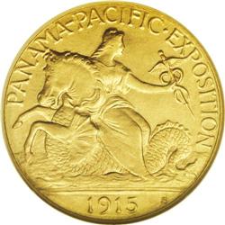 1915-S $2 1/2 Panama-Pacific Quarter Eagle MS66 NGC. T 1915-S[$2 1/2] Panama-Pacific Quarter Eagle M