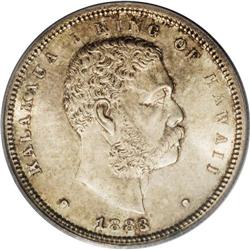 1883 50C Hawaii Half Dollar MS64 PCGS. A bold striking 1883[50C] Hawaii Half Dollar MS64 PCGS.