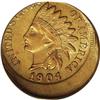 Image 1 : 1904 1C Indian Cent--Struck 20% Off Center--MS60 Brown 1904[1C] Indian Cent--Struck 20% Off Center--