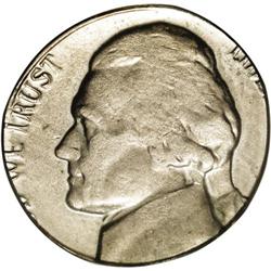 Undated 5C Jefferson Nickel--Struck on a Foreign Planc Undated[5C] Jefferson Nickel--Struck on a For