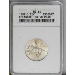 1999-D 25C Delaware Statehood Quarter--Struck on Five 1999-D[25C] Delaware Statehood Quarter--Struck