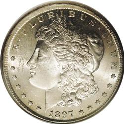 1897-S S$1 Morgan Dollar--Partial Collar--MS62 NGC. Th 1897-S[img border='0' src='http://www.heritag