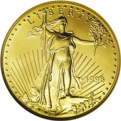 1998 G$50 One-Ounce Gold Eagle--Reverse Struck Through 1998[G$50] One-Ounce Gold Eagle--Reverse Stru