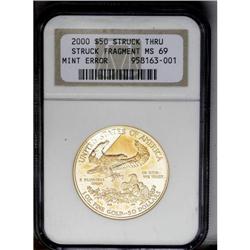 2000 G$50 One-Ounce Gold Eagle--Struck Through Struck 2000[G$50] One-Ounce Gold Eagle--Struck Throug
