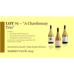 "A Trio of Chardonnay " Quails Gate Winery