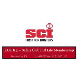 Safari Club International (SCI) Life Membership