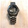 Men's Stainless Steel Mechanical Skeleton Wristwatch