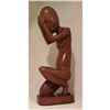 Image 1 : Vintage Mid Century Wood Carving, Despair, Figurative Nude