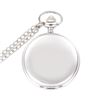 Image 2 : Vintage-style Silver Metal Quartz Pocket Watch