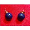 10mm Vintage Lapis Lazuli Post Earrings