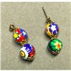 Image 2 : Vintage Venetian Murano Millefiori Post Earrings
