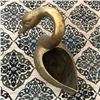 Image 2 : Large Vintage Hollywood Regency Brass Swan Form Planter