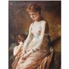 Image 1 : Romantic-Style Oil Painting, Woman & Cherub