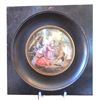 Image 1 : Antique Signed Miniature Painting on Porcelain, Royal Court Scene