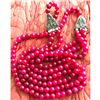 Image 2 : Natural Ruby Gemstone Beads Triple Stand Necklace