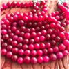 Image 4 : Natural Ruby Gemstone Beads Triple Stand Necklace