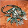 Image 2 : Spectacular Carved Aventurine Fall Leaves Gemstone Necklace