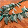 Image 4 : Spectacular Carved Aventurine Fall Leaves Gemstone Necklace