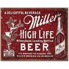 Image 1 : Vintage-style Miller High Life Metal Pub Bar Sign