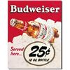 Image 1 : Vintage-style Budweiser Beer Metal Pub Bar Sign