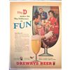 Image 2 : c.1960 Mid-century Indiana Brewery Drewrys Beer Ad