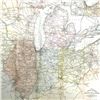 Image 2 : Early 1900's Chicago, Illinois, Ohio Indiana Ninth Division Railway Mail Service Map