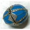 Image 3 : Light Blue Enamel & Crystal Jewel, Trinket Box Egg