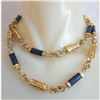 Image 1 : Vintage Designer GIVENCHY Lapis Logo Necklace