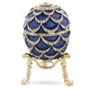 Image 1 : Russian Enamel & Gilt Quartz Clock, Trinket Jewel Box Egg