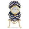 Image 2 : Russian Enamel & Gilt Quartz Clock, Trinket Jewel Box Egg