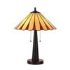 Image 1 : Tiffany-style Stained Slag Glass Table Lamp