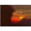 Image 1 : Student of Cole, Sunset Landscape Oil Painting