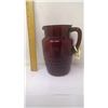 Image 1 : RUBY GLASS PITCHER