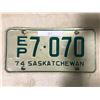 Image 1 : 1974 SASKATCHEWAN LICENSE PLATE EP-070