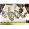 Image 1 : ASSORTED POP BOTTLES AND VINTAGE BOTTLE OF SEAGRAM'S KING'S PLATE CANADIAN WHISKEY (25 OZ.)