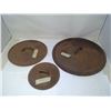 Image 2 : 3 OLD CAST IRON LIDS - 14", 11", 7"