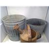 Image 2 : 3 GALVANIZED PAILS