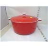 Image 5 : RARE RED ENAMEL - CAST IRON POT/LID