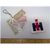 Image 1 : OLD CANADIAN MONEY KEYCHAIN AND 1-H PATCH