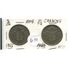 Image 1 : 2 GREAT BRITAIN 1/2 CROWNS 1955 AND 1960 .800 SILVER