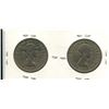 Image 2 : 2 GREAT BRITAIN 1/2 CROWNS 1955 AND 1960 .800 SILVER