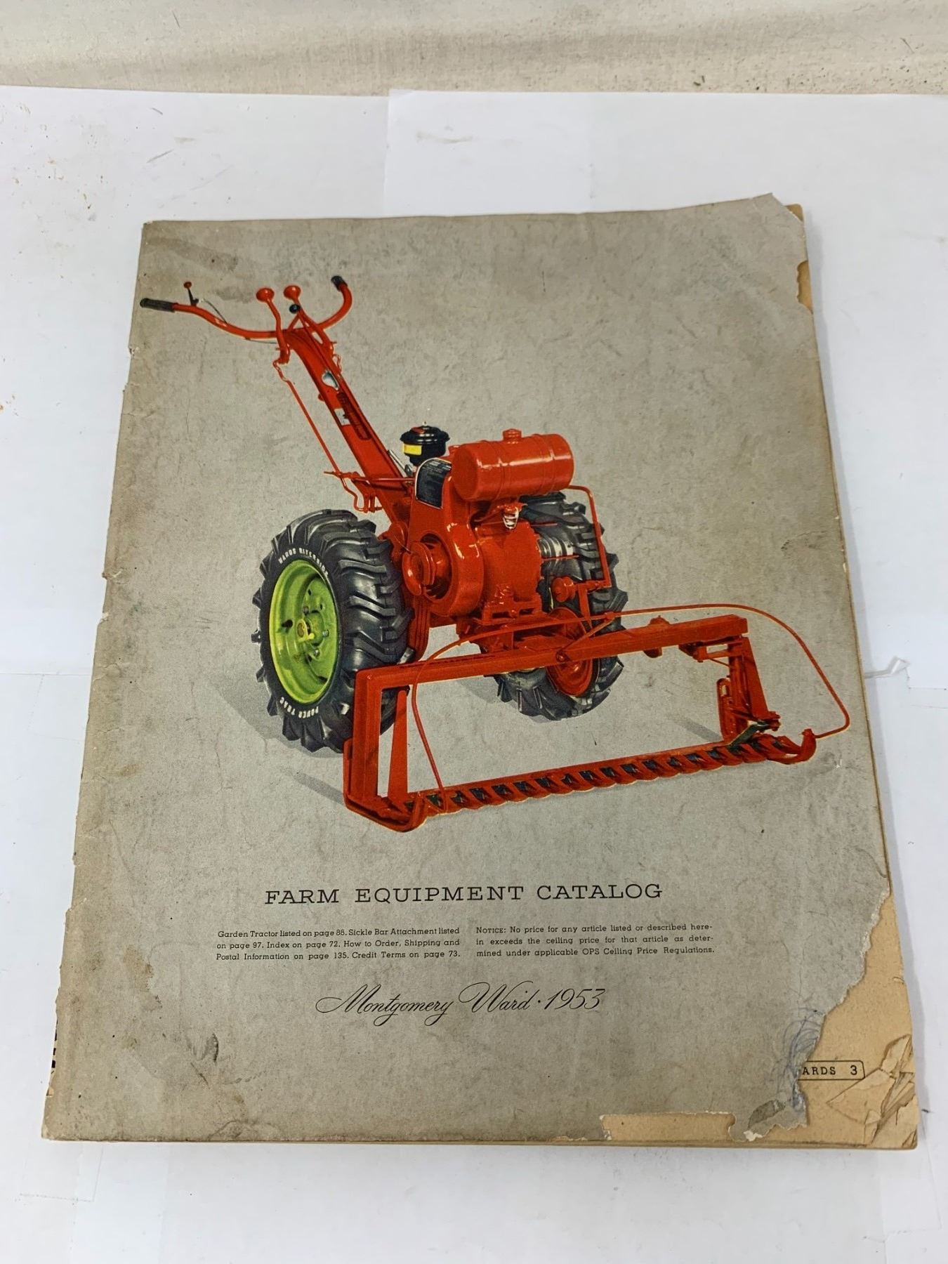 1953 RARE FARM EQUIPMENT CATALOGUE MONTGOMERY WARD 156 PAGES