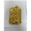 Image 1 : 24KT GOLD CLAD PENDANT W/ RAISED DRAGON COMPLETE WITH CHAIN