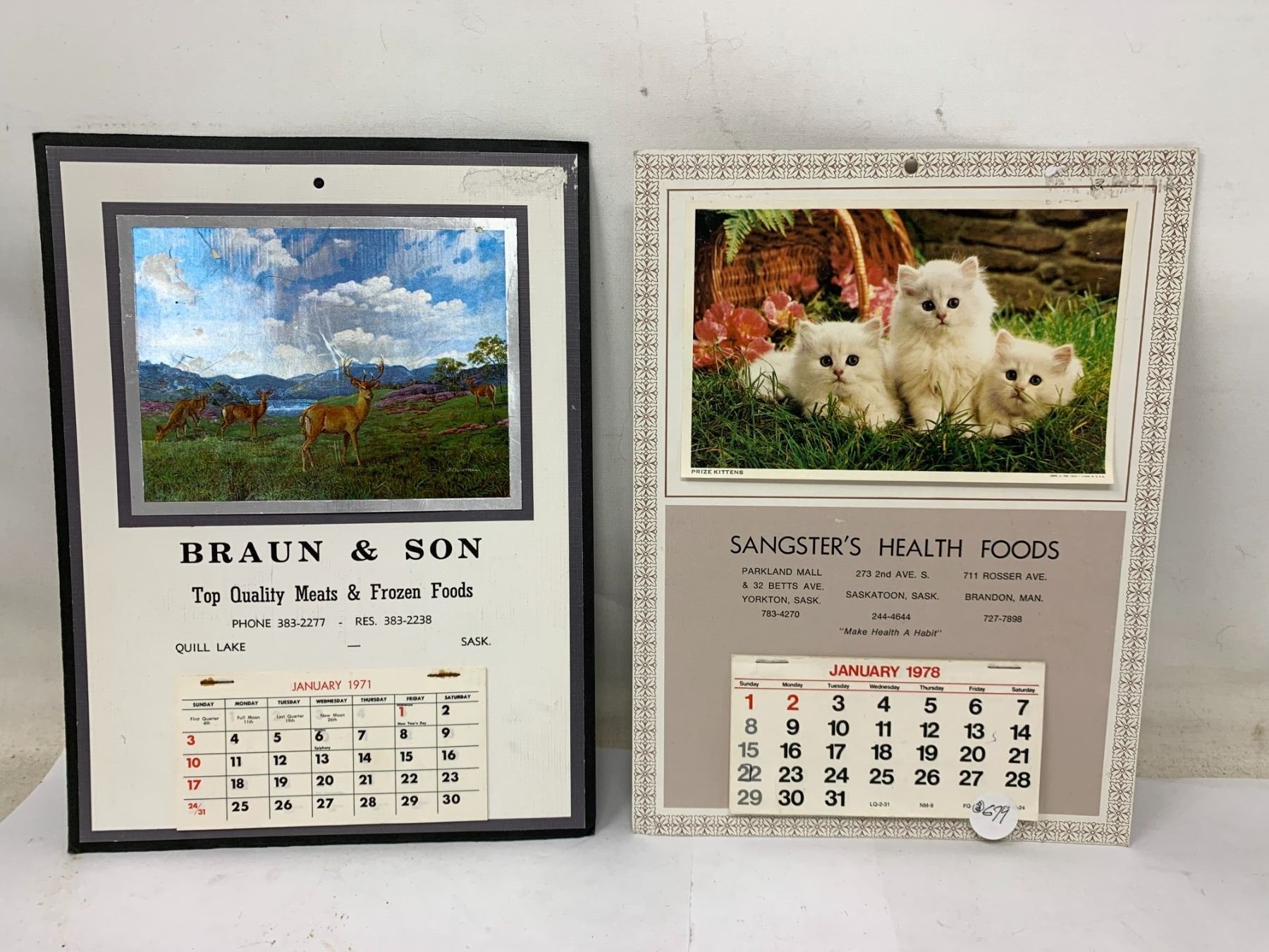 2 CALENDARS COMPLETE 1978 1971 QUILL LAKE Schmalz Auctions 2-calendars-complete-1978-1971-quill-lake-schmalz-auctions
